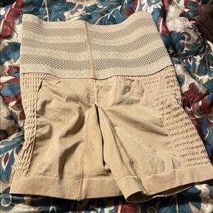 SHEIN Beige Textured Bike Shorts